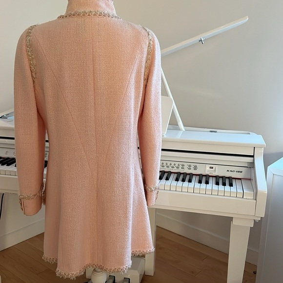 CHANEL Light Pink Jacket Coat Size 44 Cotton Stunning Chanel Feminine Elegant - Picture 10 of 17